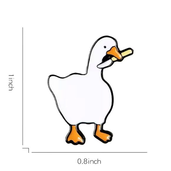 3/$25 Duck with Knife Pin Badge Brooch - Picture 2 of 7